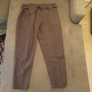 Linen cotton utility trousers